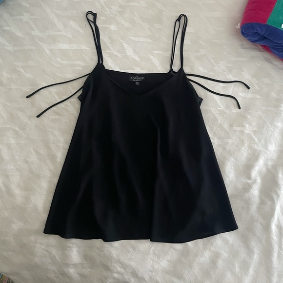 Topshop Black Crop Tank Top - Picture 3 of 8